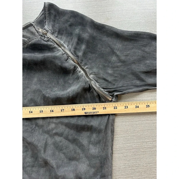 NÜ Denmark Silk Viscose Blend Tunic Dress Whimsical Goth Zippers L - Picture 6 of 6